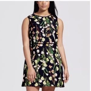 Victoria Beckham For Target Black Floral Dress NWT
